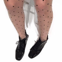enamel ribbon lace up boots