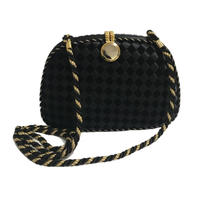 gold black design shoulder bag