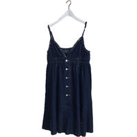 studs denim one-piece