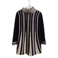 stripe turtle neck knit