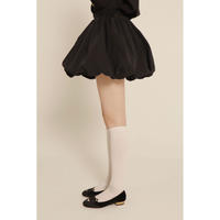 balloon volume mini skirt black
