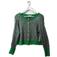 YSL logo botton cardigan