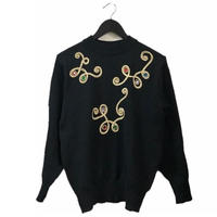 colorful bijou code design knit