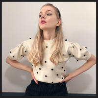 pom pom puff sleeve tops