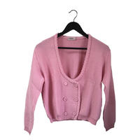spring pink knit cardigan