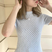 courreges ice blue summer knit