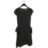 dot×stripe design one-piece