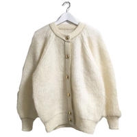 gold botton cardigan white