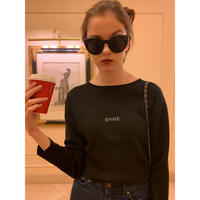 ÉPINE rhinestone logo knit black