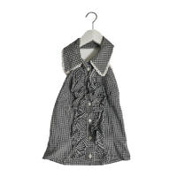 gingham check frill tops