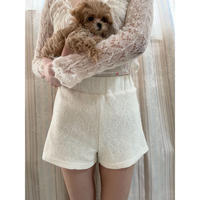 knit lace short pants