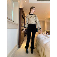 high-waist fit corduroy pants black