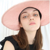 ribbon wide sun visor pink