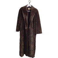 leopard fur long coat
