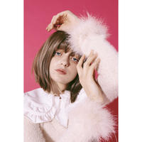fur mohair cardigan ivory