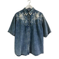 pearl bijou denim shirt