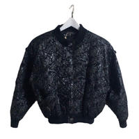 silver design blouson