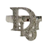 Dior logo stone design ring