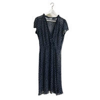 see-through dot v neck onepiece