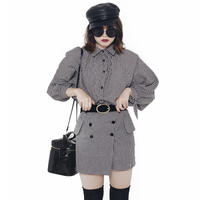 monotone check arm volume design shirt