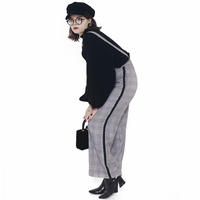 2way glen check line pants