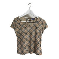 Burberry check back ribbon tops