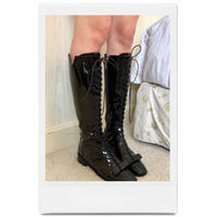 lace up ribbon boots