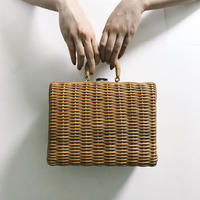 picnic bucket bag brown