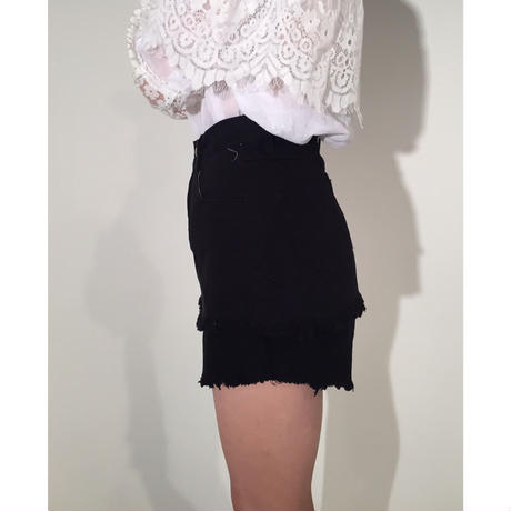 double fringe short pants