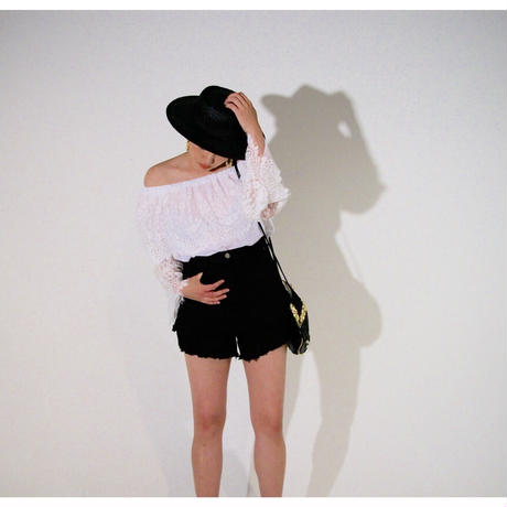 double fringe short pants