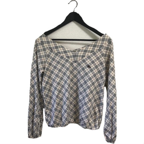 Burberry check V neck  tops