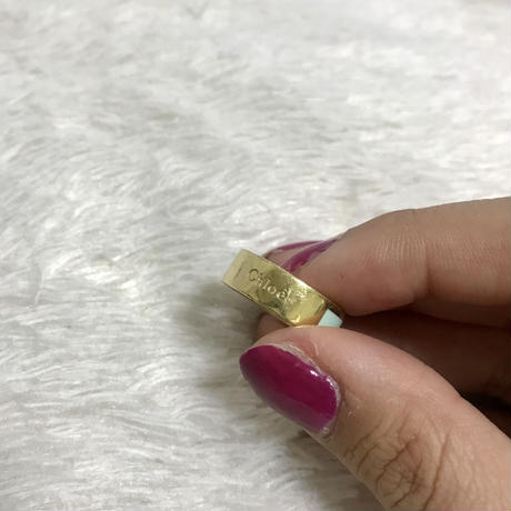 Chloé logo ring royal blue