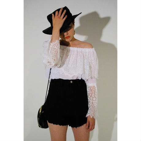 double fringe short pants