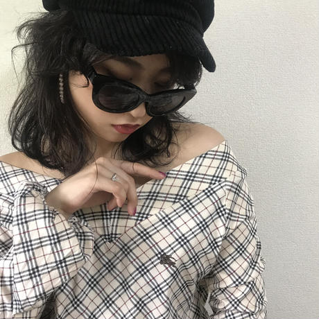 Burberry check V neck  tops