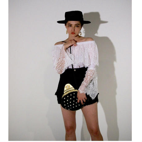 double fringe short pants