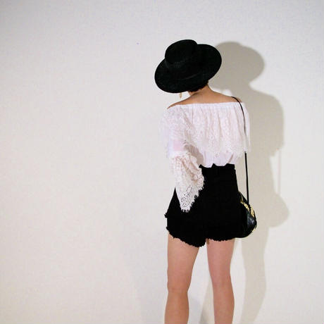 double fringe short pants