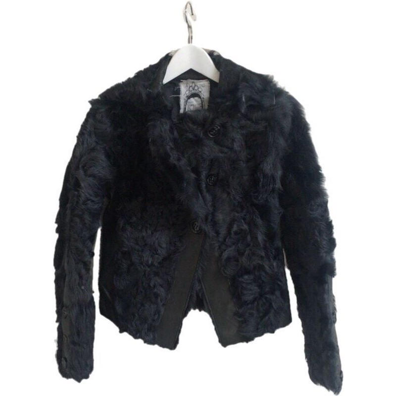 Lamb leather fur outer