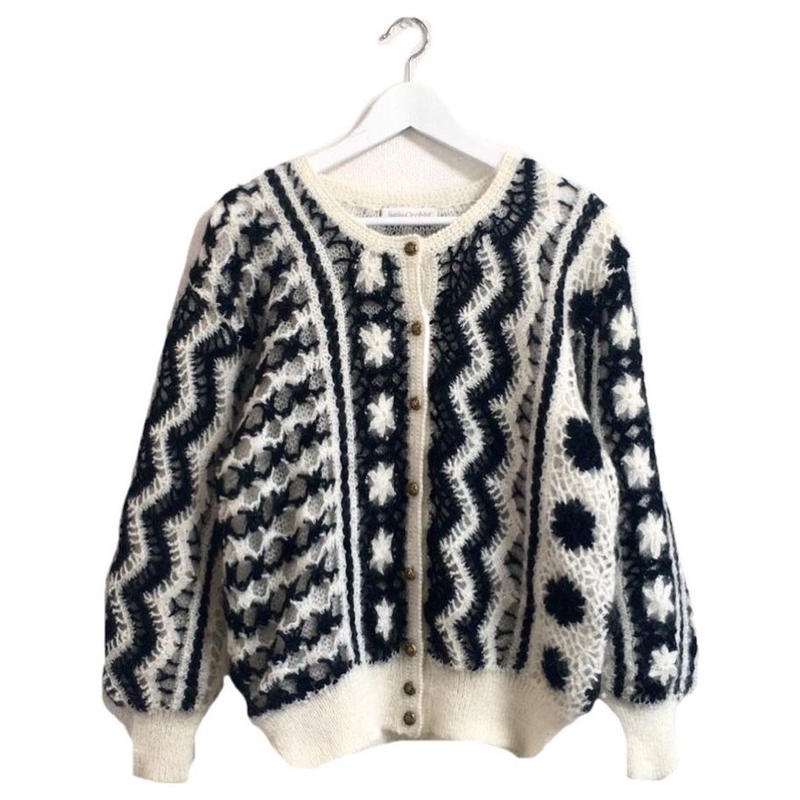 monotone design knit cardigan