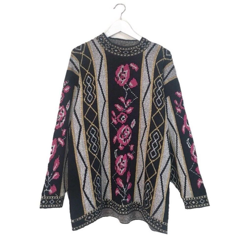 rose design knit