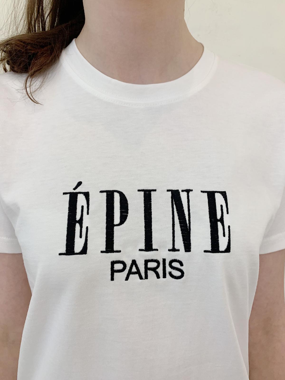 epine Tシャツ ÉPINE PARIS embroidery tee white×black | épine